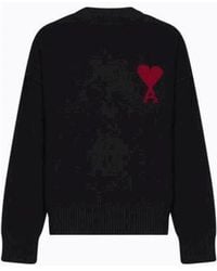 Ami Paris - Ami De Coeur Crewneck Knitted Jumper - Lyst