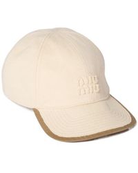 Miu Miu - Drill And Poplin Baseball Cap - Lyst