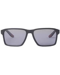 Prada Linea Rossa - Geometric Frame Sunglasses - Lyst