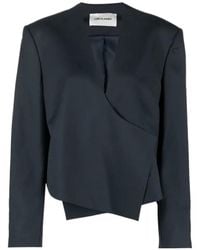 Low Classic - Asymmetric Wool-Blend Jacket - Lyst