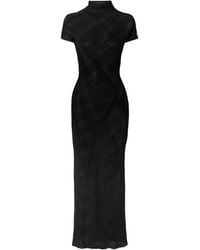 Jean Paul Gaultier - Ribbed Knit Turtleneck Long Dress - Lyst
