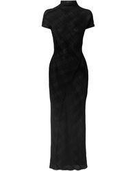 Jean Paul Gaultier - Ribbed Knit Turtleneck Long Dress - Lyst