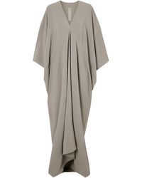 Rick Owens - Draped Crepe Maxi Dress - Lyst