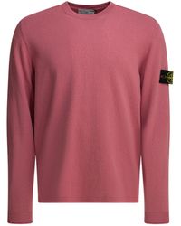 Stone Island - Logo Patch Knitted Sweater - Lyst