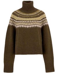 Barbour - Lorrie Fair Isle Roll-Neck Jumper - Lyst