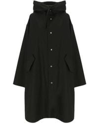 Jil Sander - Logo Printed Drawstring Coat - Lyst