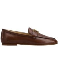 Tod's - T-Logo Almond-Toe Loafers - Lyst