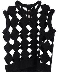 Rick Owens - Sarutanya Cut-Out Knitted Vest - Lyst