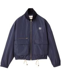 Miu Miu - Technical Fabric Blouson Jacket - Lyst
