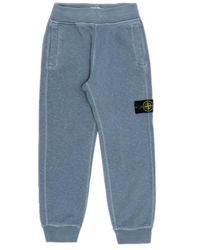 Stone Island - Junior Logo Patch Straight Leg Pants - Lyst
