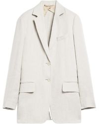Max Mara - Buttoned Long-Sleeved Blazer - Lyst