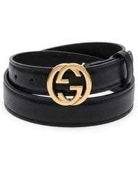 Gucci - Logo Plaque Buckle Belt - Lyst
