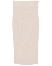 Burberry - Ribbed-Knit Mid-Length Skirt - Lyst