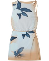 SIR. - Open-Back Silk Crepe De Chine Mini Dress - Lyst