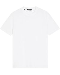 Tom Ford - Logo-Embroidered Jersey T-Shirt - Lyst