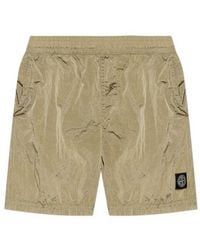 Stone Island - Logo Patch Swim Shorts - Lyst