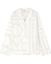 TOTEME - Totême Monogram Print Pyjama Top - Lyst
