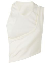 Low Classic - Asymmetric Ruched Tank Top - Lyst