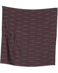 Lanvin - Geometric-Pattern Silk Scarf - Lyst