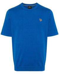 Paul Smith - Zebra-Patch Organic Cotton T-Shirt - Lyst