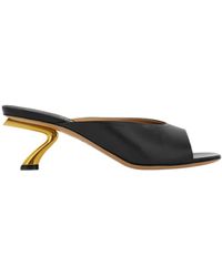 Ferragamo - Ferragamo Sculpted Heel Heeled Sandals - Lyst