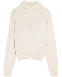 Lemaire - Ribbed Hooded Jumper - Lyst