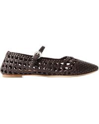 STAUD - Woven Leather Mary Jane Ballet Flats - Lyst