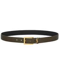 Saint Laurent - Square Buckle Belt - Lyst