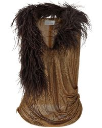 GIUSEPPE DI MORABITO - Sleeveless Mesh T-Shirt - Lyst