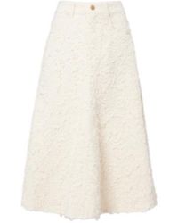 Brunello Cucinelli - Denim Midi Skirt - Lyst