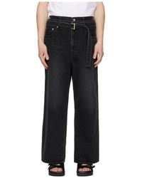 Sacai - Belted Denim - Lyst