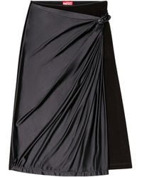 DIESEL - O-Silv Midi Skirt - Lyst