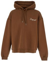 DSquared² - Hoodie With Drawstring Hood And Logo Lettering On The Front - Lyst