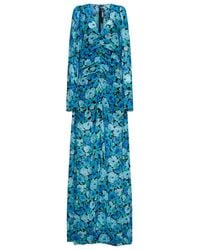 ROTATE BIRGER CHRISTENSEN - Ibiza Long Floral Printed Chiffon Dress - Lyst