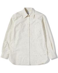 Bottega Veneta - Textured Criss-Cross Cotton Shirt - Lyst