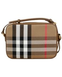 Burberry - Checked Large Camera Crossbody Bag - Lyst