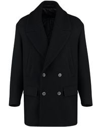 Giorgio Armani - Double-Breasted Tailored Coat - Lyst
