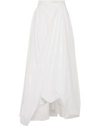 Brunello Cucinelli - Cotton Long Skirt - Lyst