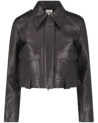 KHAITE - Cordelia Long-Sleeved Leather Jacket - Lyst
