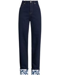 Burberry - Dark Wash Straight Leg Jeans - Lyst