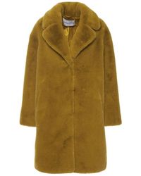Stand Studio - Long-Sleeved Faux Fur Coat - Lyst