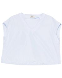 Herno - Drawstring-Hem V-Neck Top - Lyst