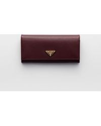 Prada - Large Saffiano Leather Wallet - Lyst