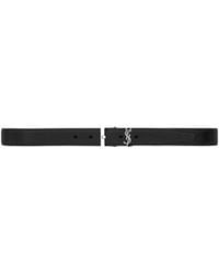 Saint Laurent - Cassandre Logo Plaque Belt - Lyst