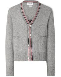 Thom Browne - Hector Intarsia-Knit Cardigan - Lyst