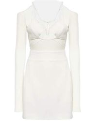 Nensi Dojaka - Hollowed-Out Crepe Mini Dress - Lyst