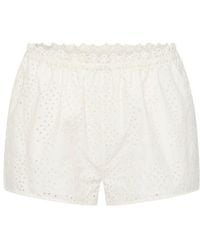 Posse - Harriet Broderie Shorts - Lyst