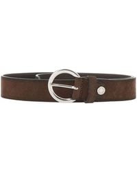 Gianni Chiarini - Round-Buckle Suede Belt - Lyst