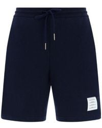 Thom Browne - Rwb Stripe-Trimmed Drawstring Track Shorts - Lyst