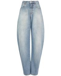 Alaïa - Alaïa Low-Waist Round Jeans - Lyst